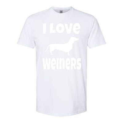 Lover Mom Dad I Love Weiners Gift Weiner Dog Owner Dachshund Softstyle® CVC T-Shirt