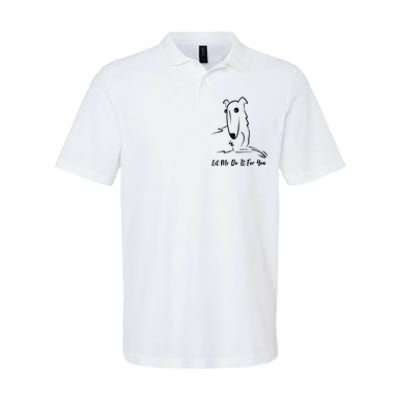 Let Me Do It For You Borzoi Dog Funny Meme Softstyle Adult Sport Polo