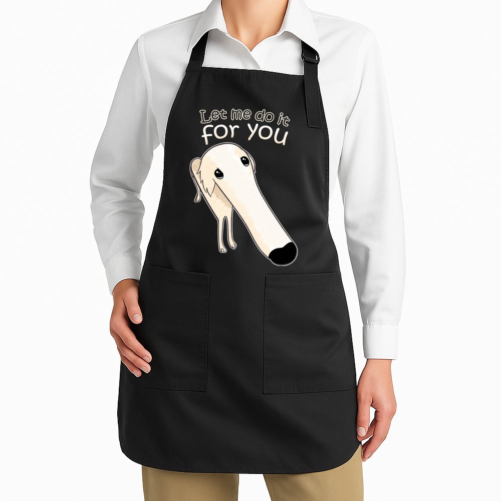 Let Me Do It For You Borzoi Dog Meme Apron
