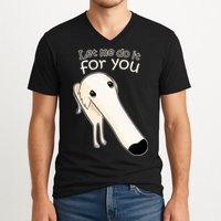 Let Me Do It For You Borzoi Dog Meme V-Neck T-Shirt