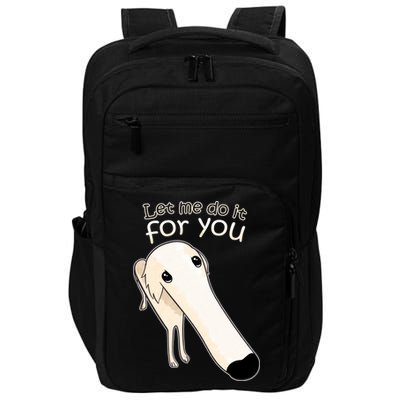 Let Me Do It For You Borzoi Dog Meme Impact Tech Backpack