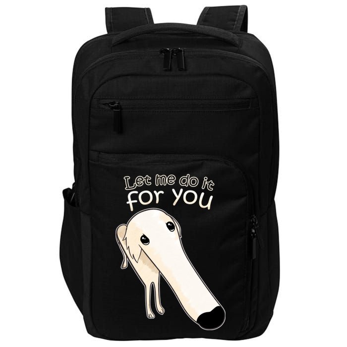 Let Me Do It For You Borzoi Dog Meme Impact Tech Backpack