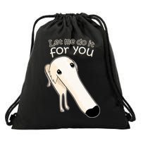 Let Me Do It For You Borzoi Dog Meme Drawstring Bag