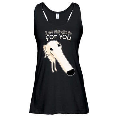 Let Me Do It For You Borzoi Dog Meme Ladies Essential Flowy Tank