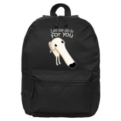Let Me Do It For You Borzoi Dog Meme 16 in Basic Backpack
