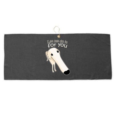 Let Me Do It For You Borzoi Dog Meme Large Microfiber Waffle Golf Towel