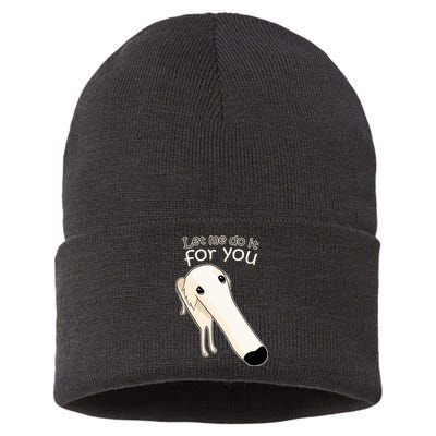 Let Me Do It For You Borzoi Dog Meme Sustainable Knit Beanie