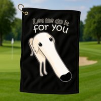 Let Me Do It For You Borzoi Dog Meme Golf Towel