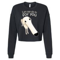 Let Me Do It For You Borzoi Dog Meme Cropped Pullover Crew