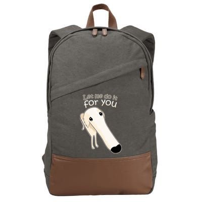 Let Me Do It For You Borzoi Dog Meme Cotton Canvas Backpack