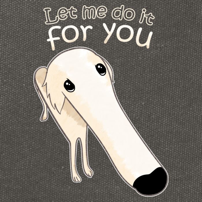 Let Me Do It For You Borzoi Dog Meme Cotton Canvas Backpack