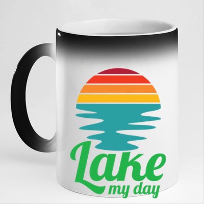 Lake My Day Perfect Vacation On The Lake Outdoor Adventure Gift 11oz Black Color Changing Mug