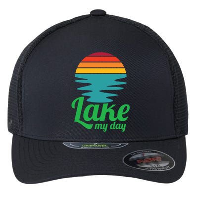 Lake My Day Perfect Vacation On The Lake Outdoor Adventure Gift Flexfit Unipanel Trucker Cap