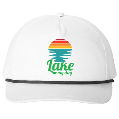 Lake My Day Perfect Vacation On The Lake Outdoor Adventure Gift Snapback Five-Panel Rope Hat