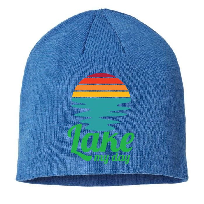 Lake My Day Perfect Vacation On The Lake Outdoor Adventure Gift Sustainable Beanie