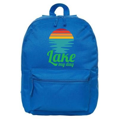 Lake My Day Perfect Vacation On The Lake Outdoor Adventure Gift 16 in Basic Backpack