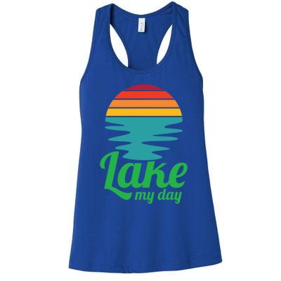 Lake My Day Perfect Vacation On The Lake Outdoor Adventure Gift Women's Racerback Tank