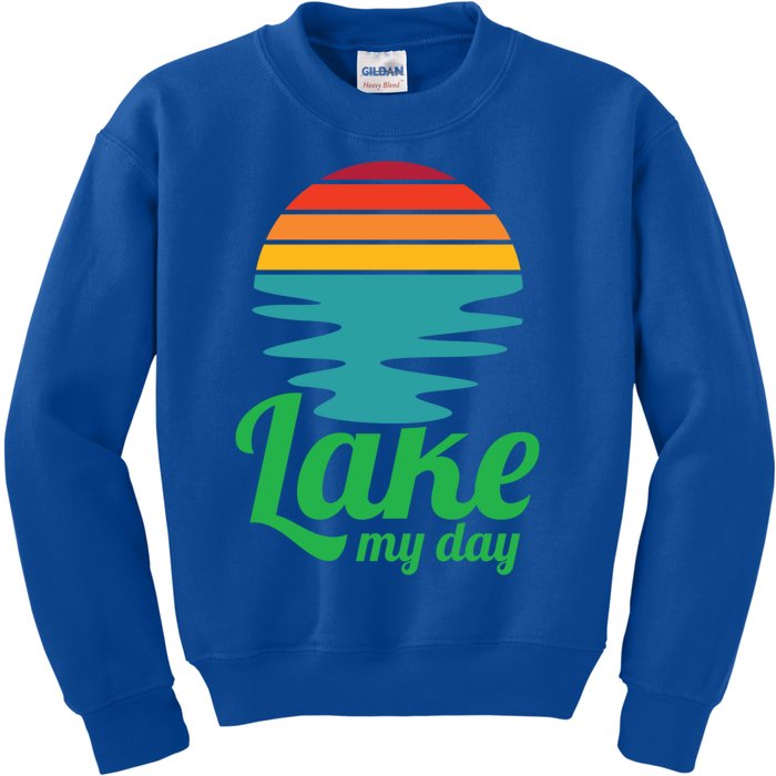 Lake My Day Perfect Vacation On The Lake Outdoor Adventure Gift Kids Sweatshirt