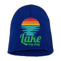 Lake My Day Perfect Vacation On The Lake Outdoor Adventure Gift Short Acrylic Beanie