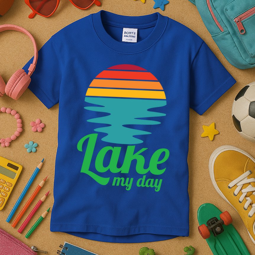 Lake My Day Perfect Vacation On The Lake Outdoor Adventure Gift Kids T-Shirt