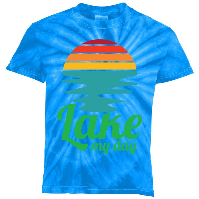 Lake My Day Perfect Vacation On The Lake Outdoor Adventure Gift Kids Tie-Dye T-Shirt