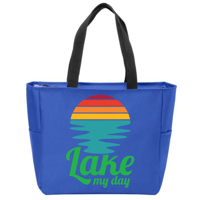 Lake My Day Perfect Vacation On The Lake Outdoor Adventure Gift Zip Tote Bag