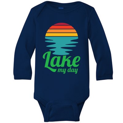 Lake My Day Perfect Vacation On The Lake Outdoor Adventure Gift Baby Long Sleeve Bodysuit