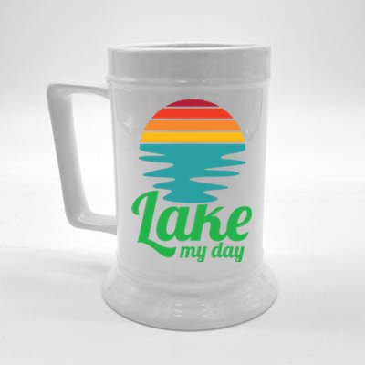 Lake My Day Perfect Vacation On The Lake Outdoor Adventure Gift Beer Stein