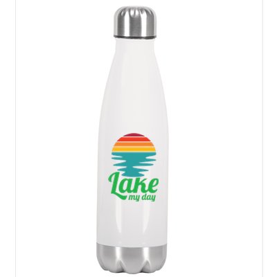 Lake My Day Perfect Vacation On The Lake Outdoor Adventure Gift Stainless Steel Insulated Water Bottle