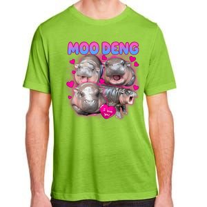 Love Moo Deng Funny Cute Hippo Meme Adult ChromaSoft Performance T-Shirt