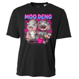 Love Moo Deng Funny Cute Hippo Meme Cooling Performance Crew T-Shirt