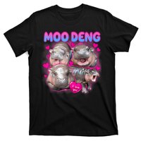 Love Moo Deng Funny Cute Hippo Meme T-Shirt