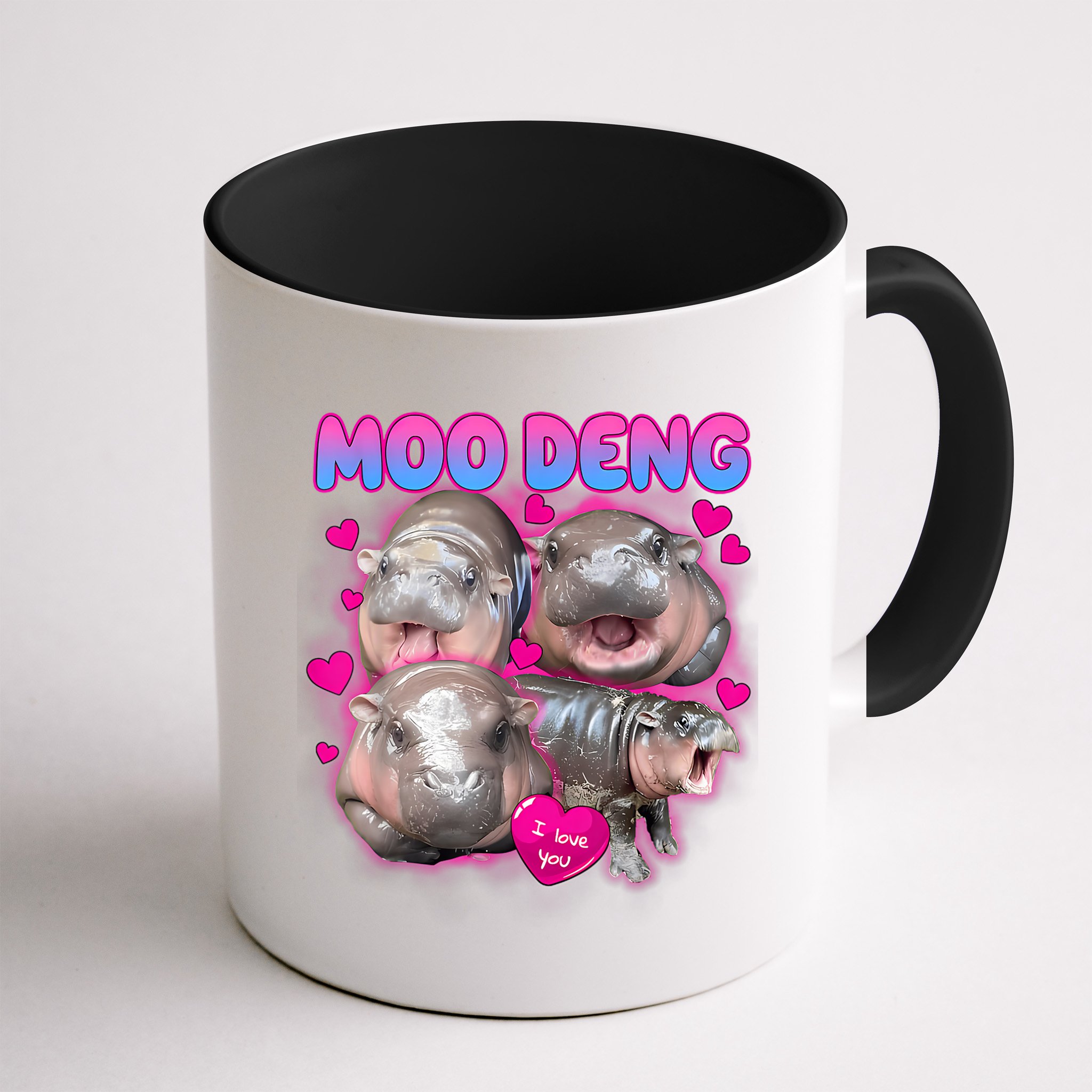 Love Moo Deng Funny Cute Hippo Meme Mug