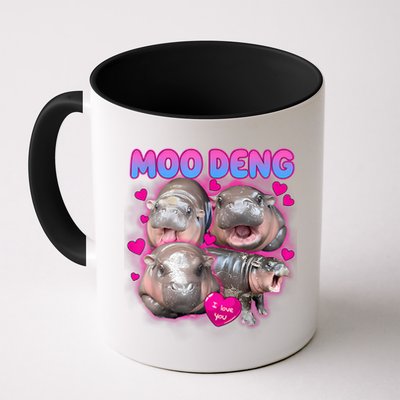 Love Moo Deng Funny Cute Hippo Meme Mug