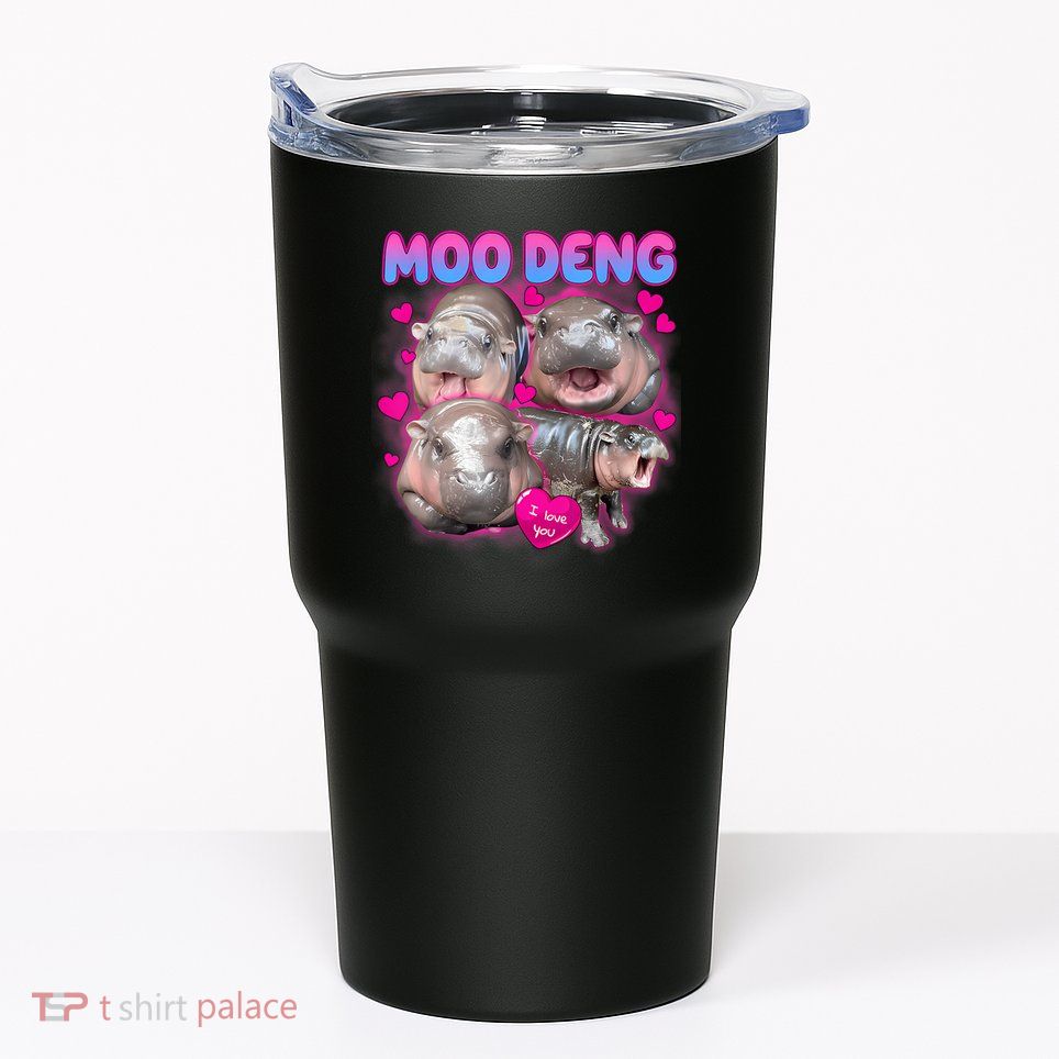 Love Moo Deng Funny Cute Hippo Meme Tumbler