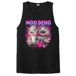 Love Moo Deng Funny Cute Hippo Meme PosiCharge Competitor Tank