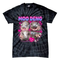 Love Moo Deng Funny Cute Hippo Meme Tie-Dye T-Shirt