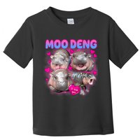 Love Moo Deng Funny Cute Hippo Meme Toddler T-Shirt