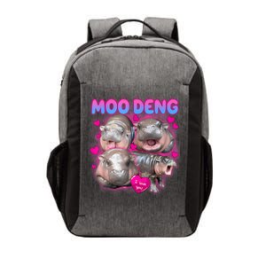 Love Moo Deng Funny Cute Hippo Meme Vector Backpack