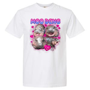 Love Moo Deng Funny Cute Hippo Meme Garment-Dyed Heavyweight T-Shirt