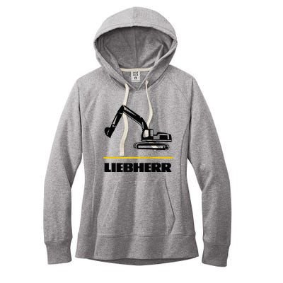 Liebherr Machinist Driver Fan Excavator Love Construction Machinery Women's Fleece Hoodie