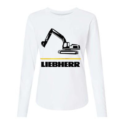 Liebherr Machinist Driver Fan Excavator Love Construction Machinery Womens Cotton Relaxed Long Sleeve T-Shirt