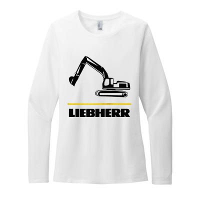 Liebherr Machinist Driver Fan Excavator Love Construction Machinery Womens CVC Long Sleeve Shirt