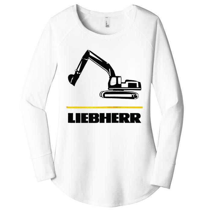 Liebherr Machinist Driver Fan Excavator Love Construction Machinery Women's Perfect Tri Tunic Long Sleeve Shirt