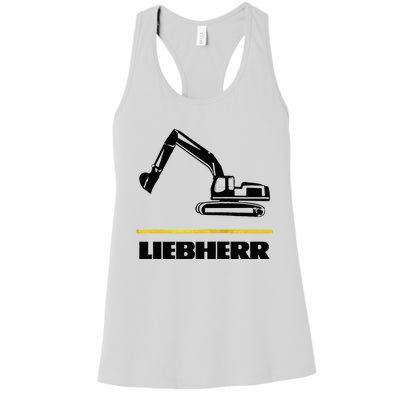 Liebherr Machinist Driver Fan Excavator Love Construction Machinery Women's Racerback Tank