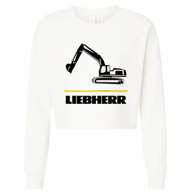 Liebherr Machinist Driver Fan Excavator Love Construction Machinery Cropped Pullover Crew