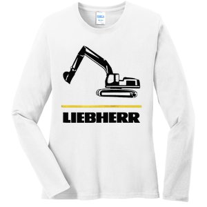 Liebherr Machinist Driver Fan Excavator Love Construction Machinery Ladies Long Sleeve Shirt