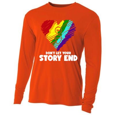 Life Matters Dont Let Your Story End Stress Awareness Gift Cooling Performance Long Sleeve Crew