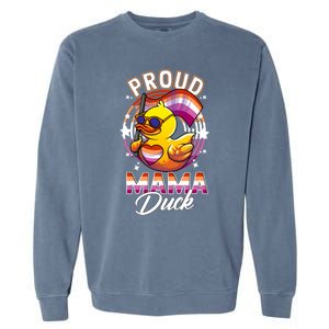 Lgbt Mama Duck Lgbtq Proud Mom Lesbian Daughter Gay Ally Gift Garment-Dyed Sweatshirt