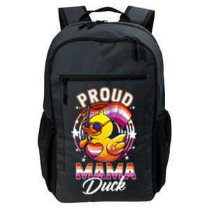 Lgbt Mama Duck Lgbtq Proud Mom Lesbian Daughter Gay Ally Gift Daily Commute Backpack